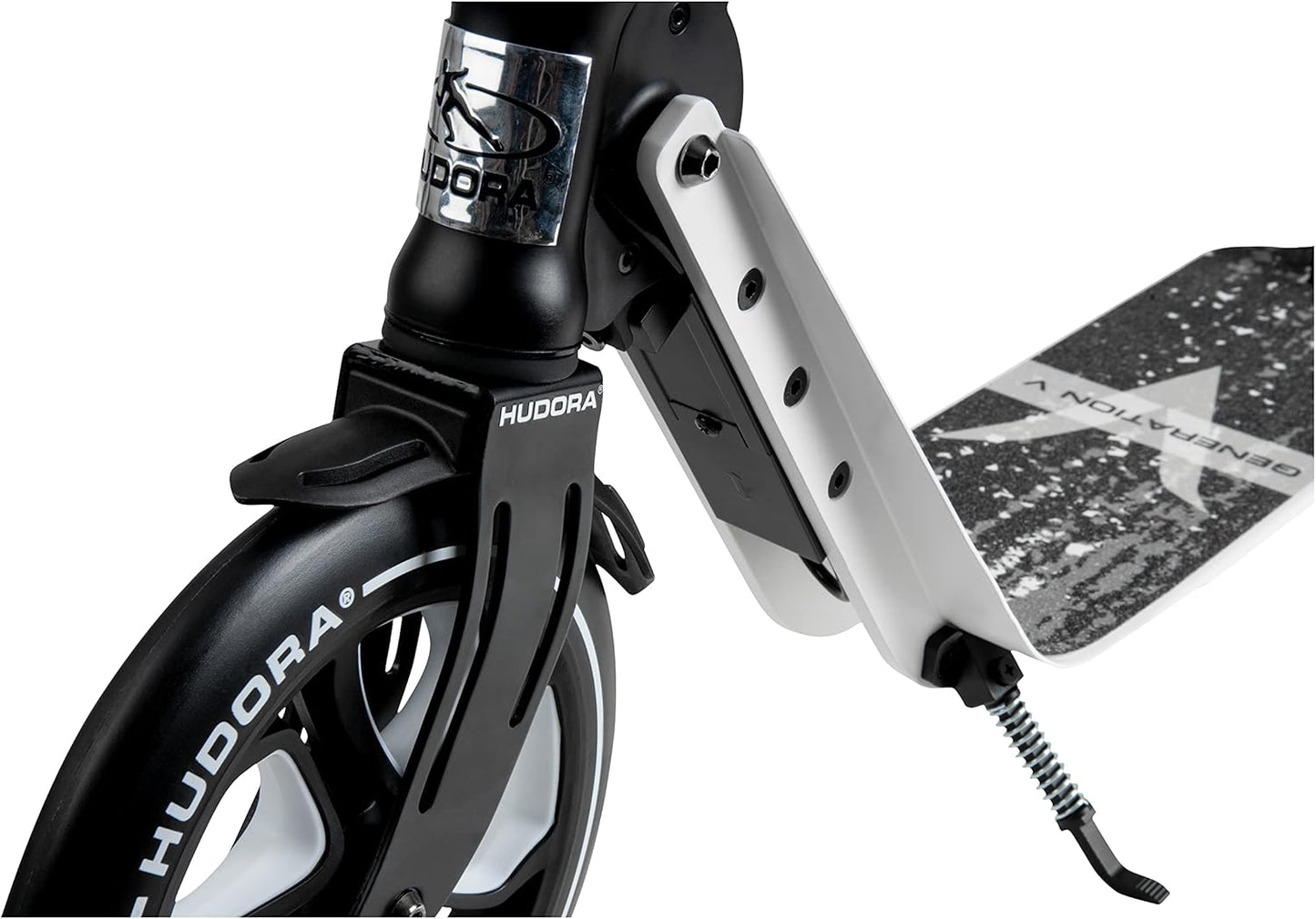 HUDORA BigWheel Generation V 230 Scooter, Weiß für Jugendliche & Erwachsene