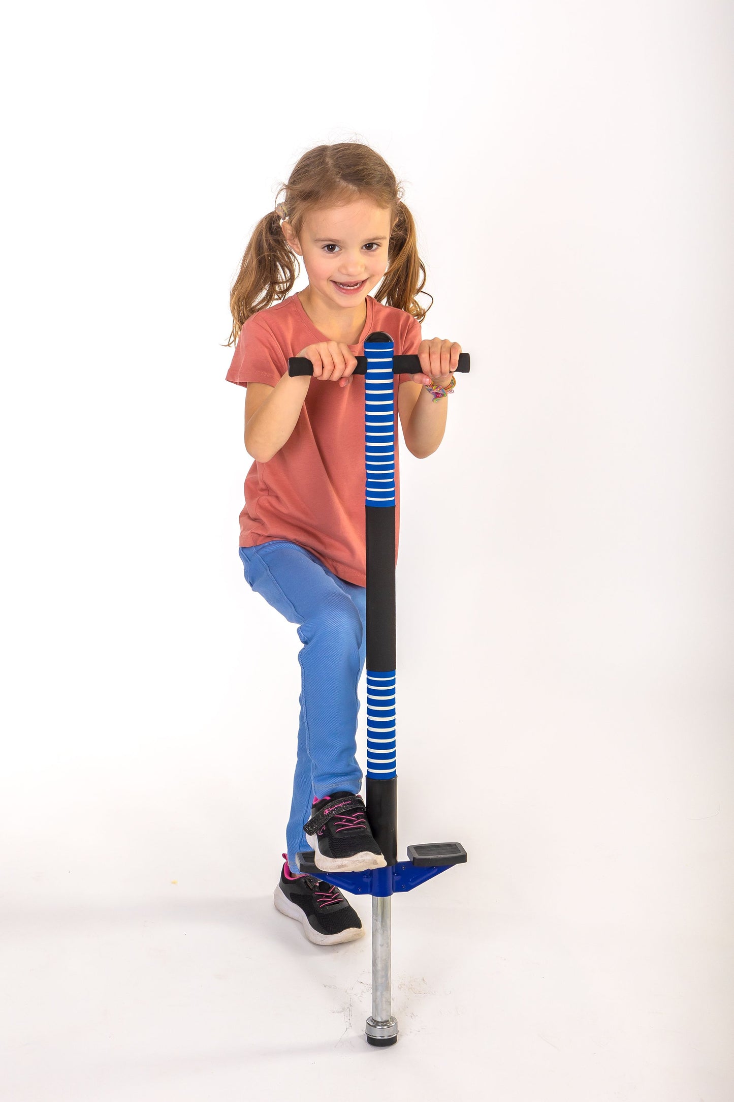 Pogo Stick blau / schwarz, Höhe 95 cm