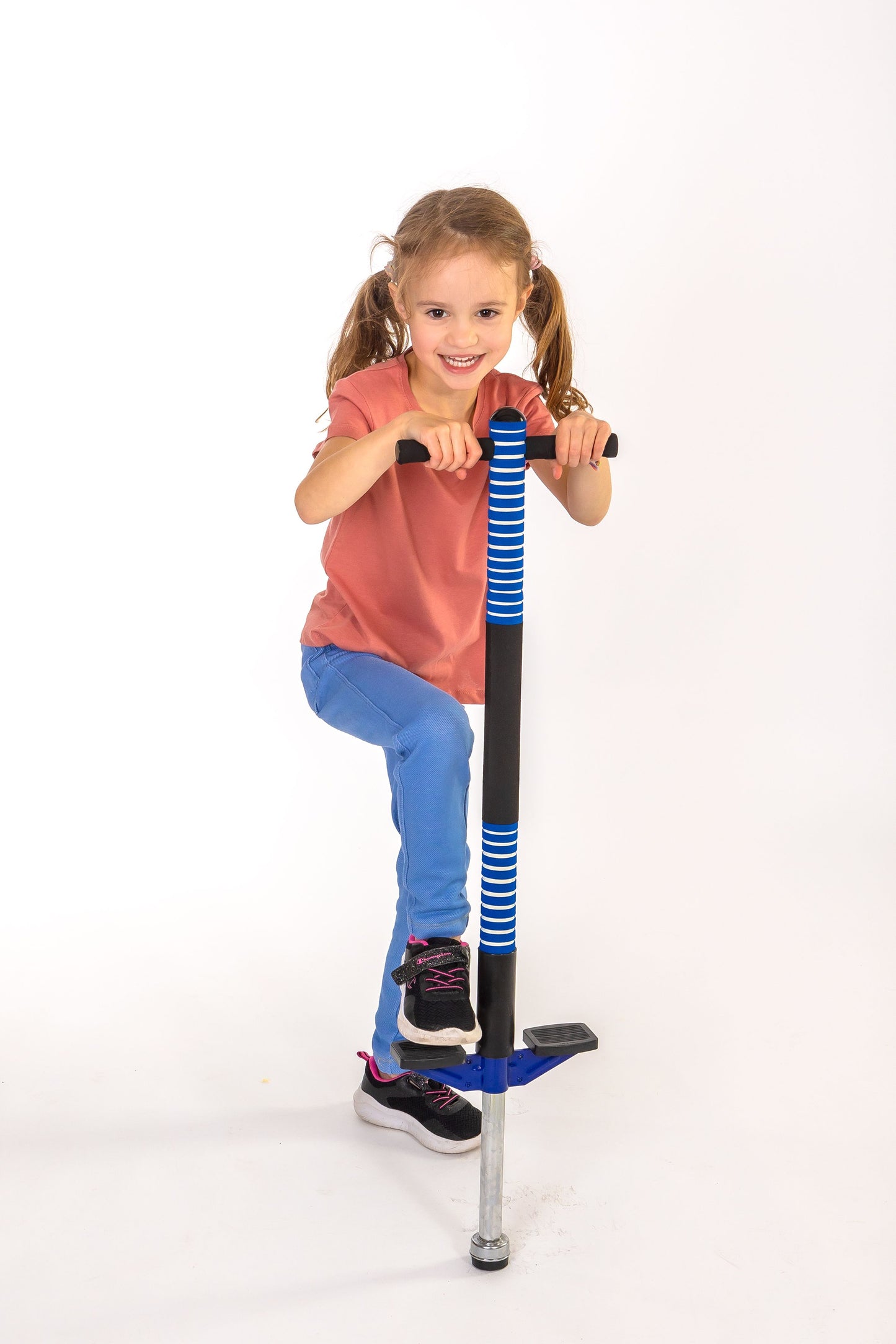 Pogo Stick blau / schwarz, Höhe 95 cm