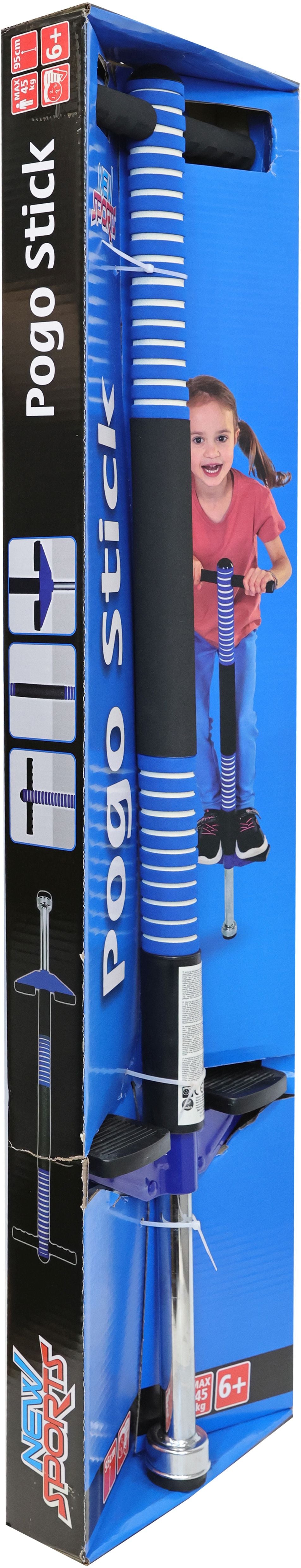 Pogo Stick blau / schwarz, Höhe 95 cm