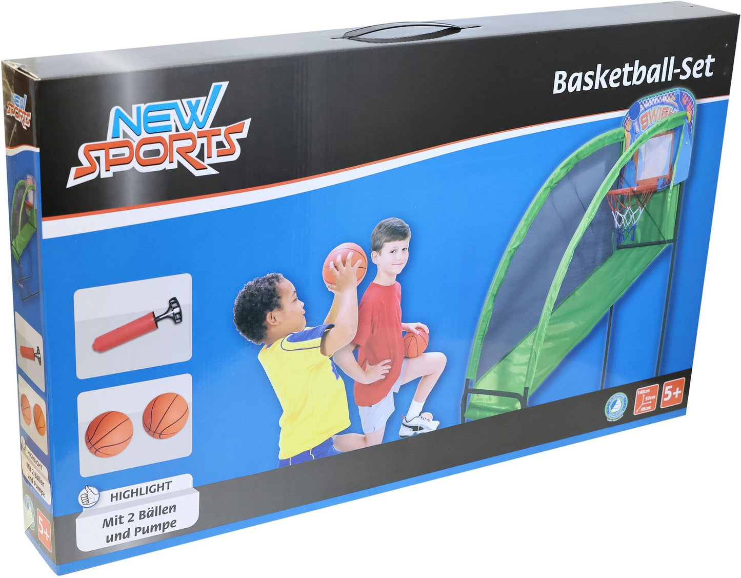 Basketball indoor set, including 2 balls from New Sports