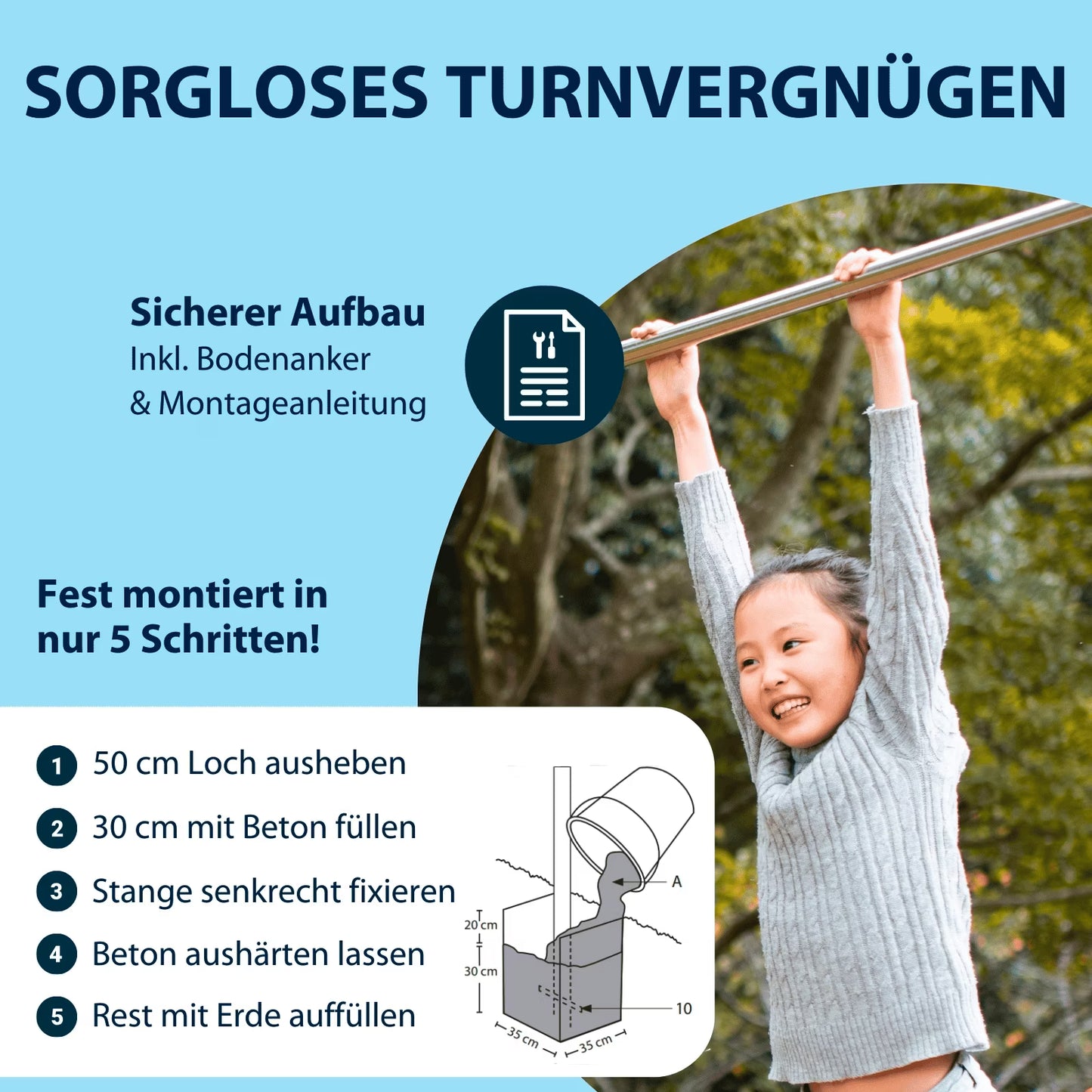 HUDORA Vario gymnastics bar basic module 