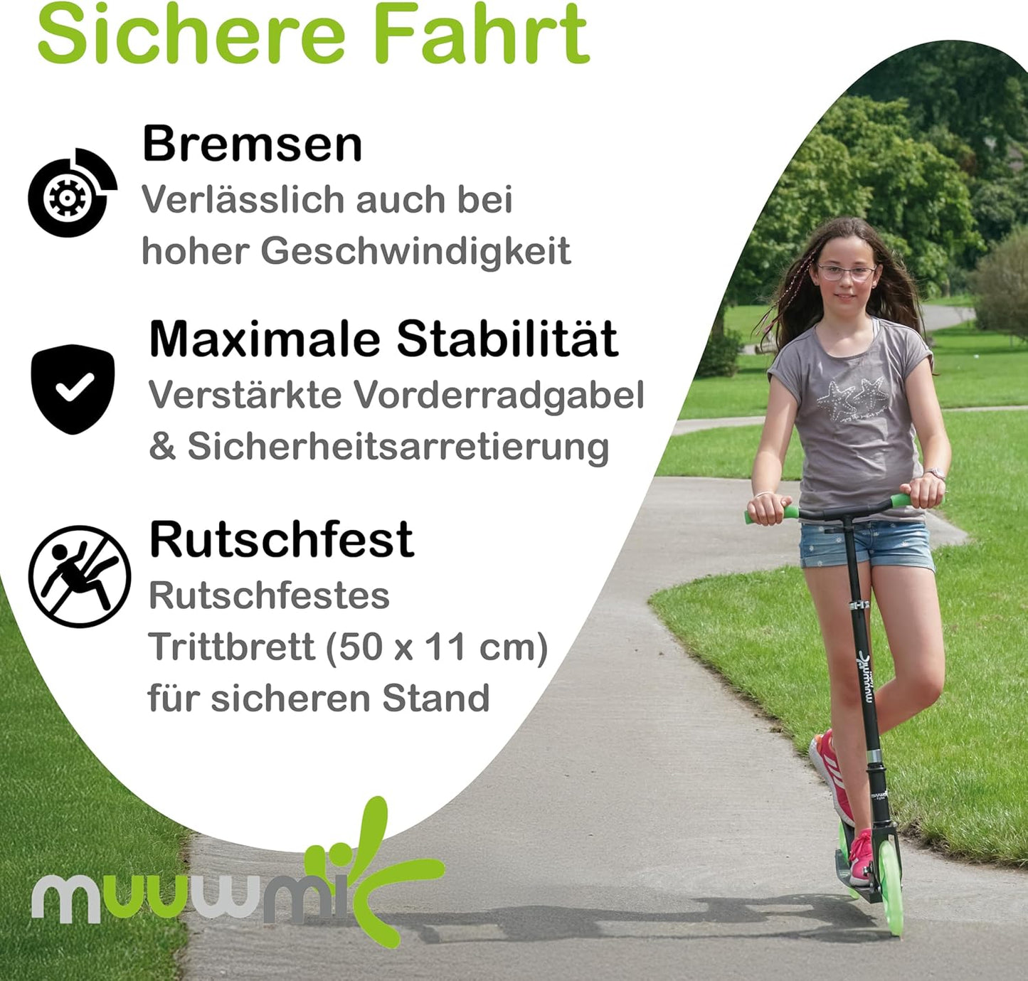 muuwmi Aluminium Scooter Glow 200 mm (B-Ware)