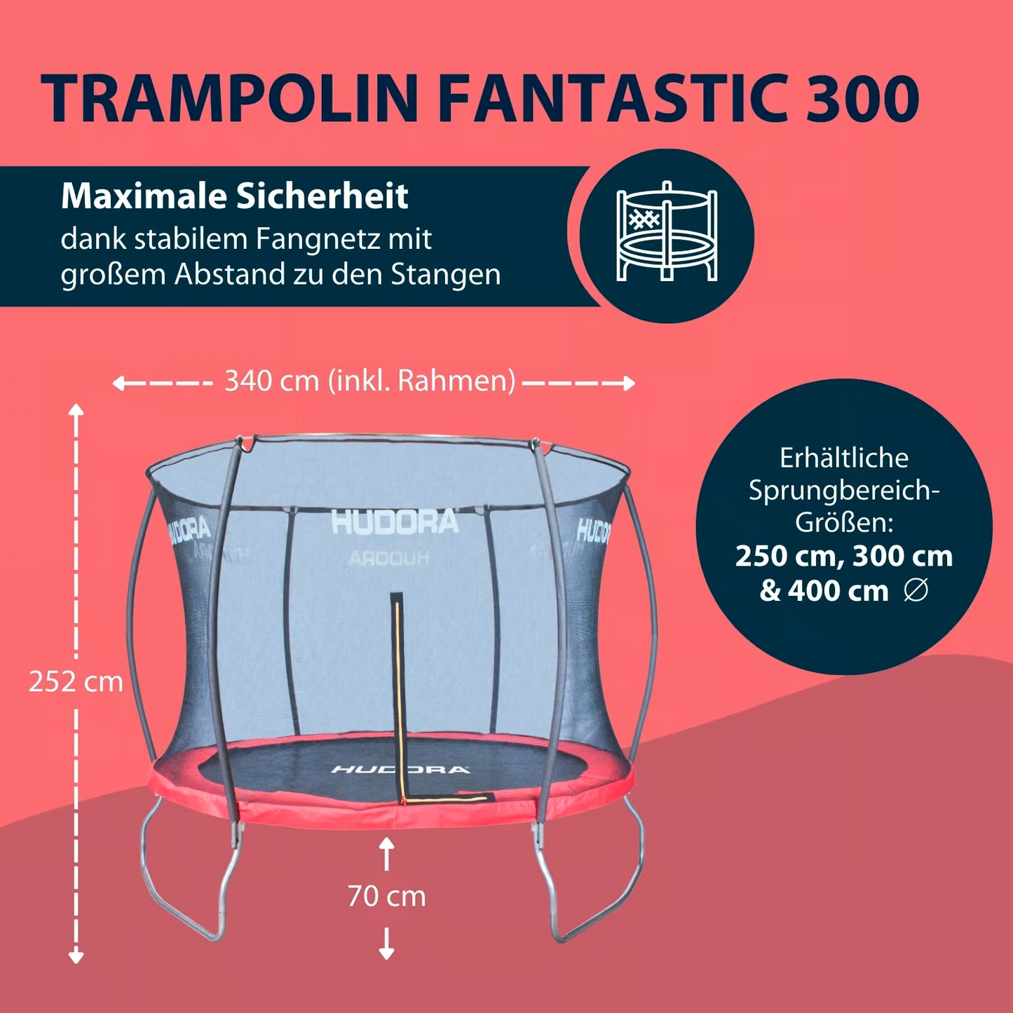 HUDORA Trampolin Fantastic 300V (B-Ware)
