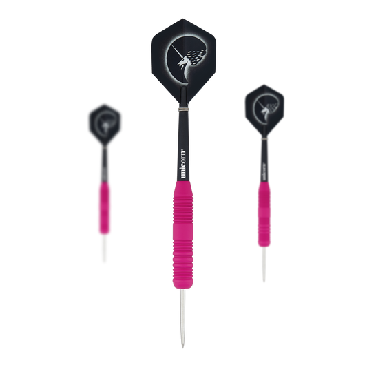 Unicorn Core Plus Rubberised Pink Steeldarts
