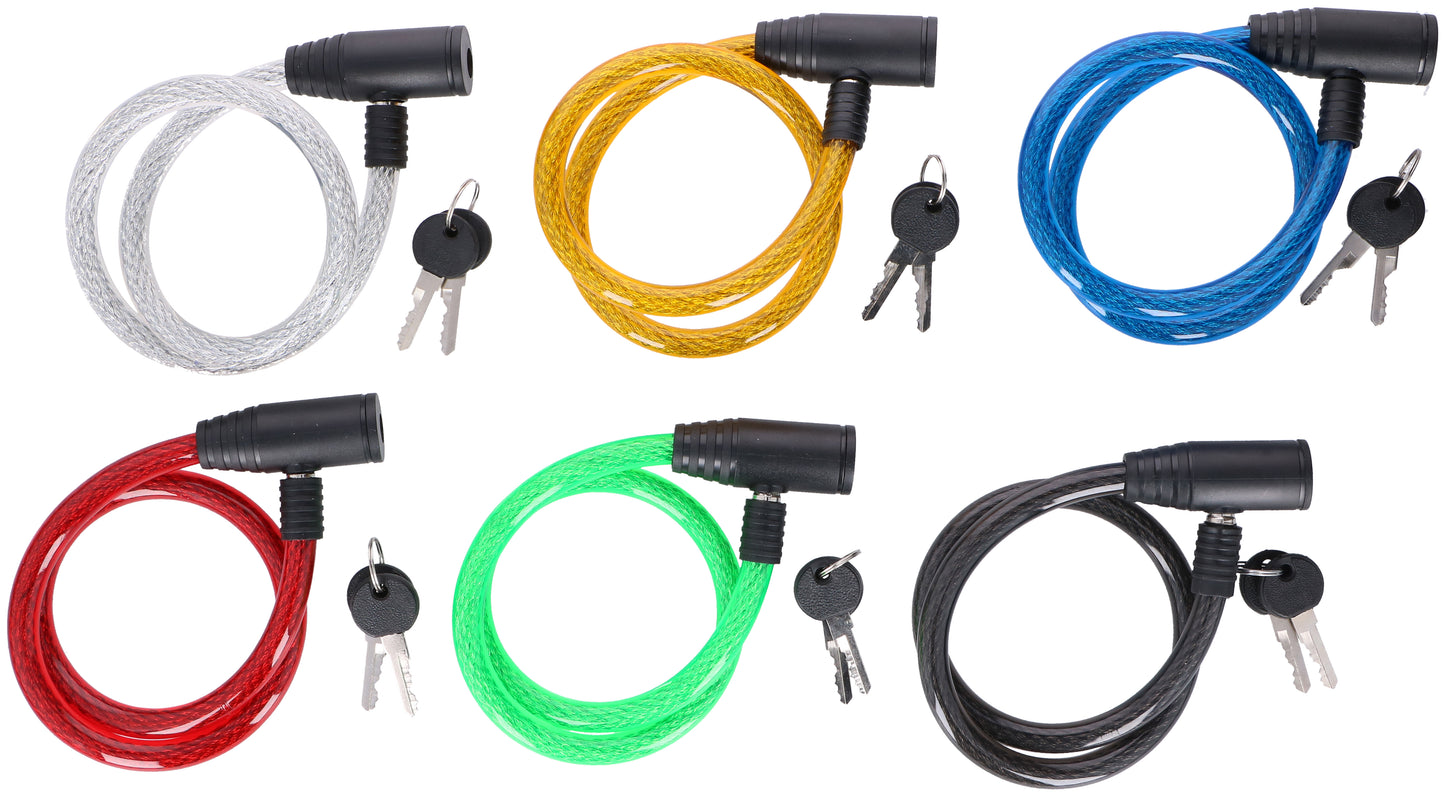 Bicycle cable lock with 2 keys from DUNLOP 