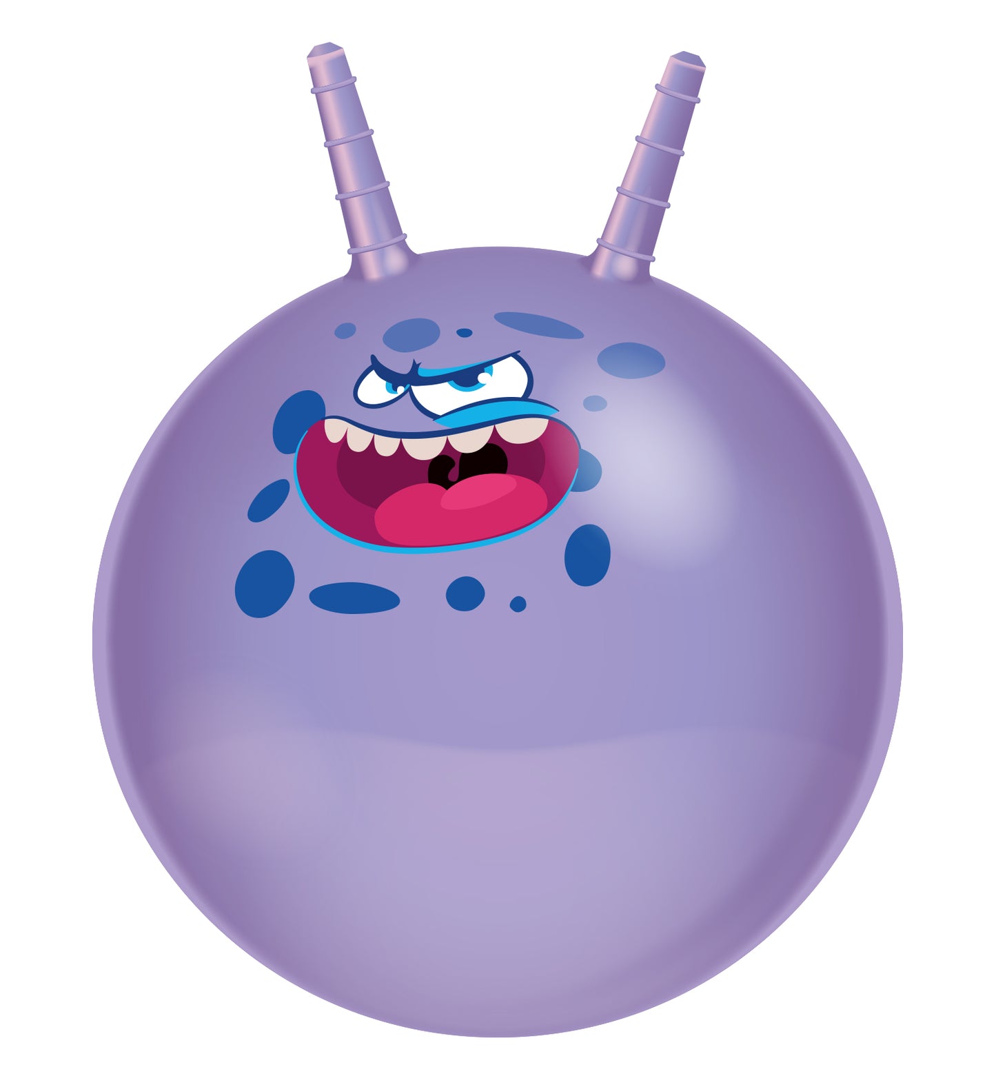 Hüpfball 45cm mit Monstergesicht von EDDY TOYS, verschiedene Farben