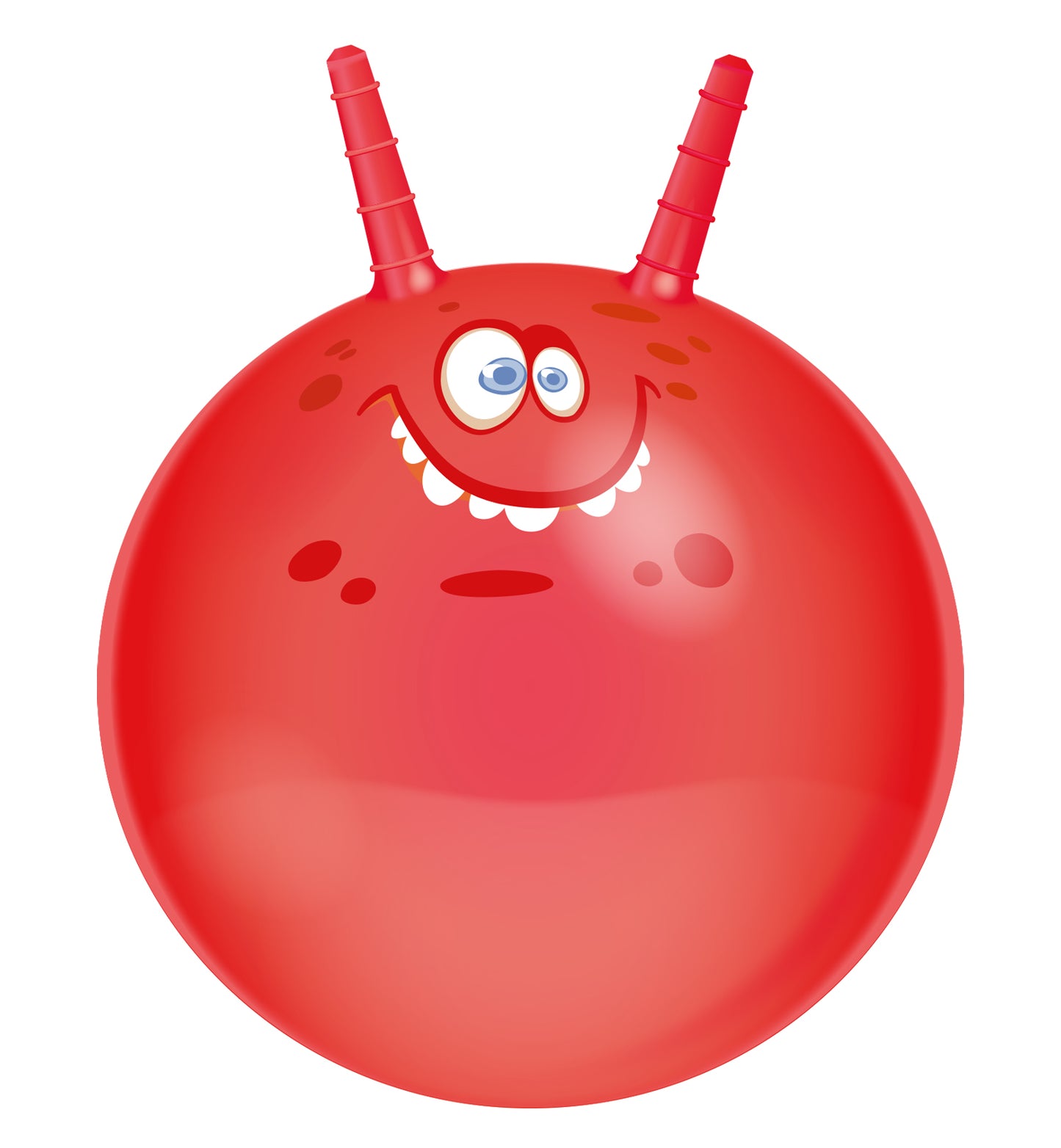 Hüpfball 45cm mit Monstergesicht von EDDY TOYS, verschiedene Farben