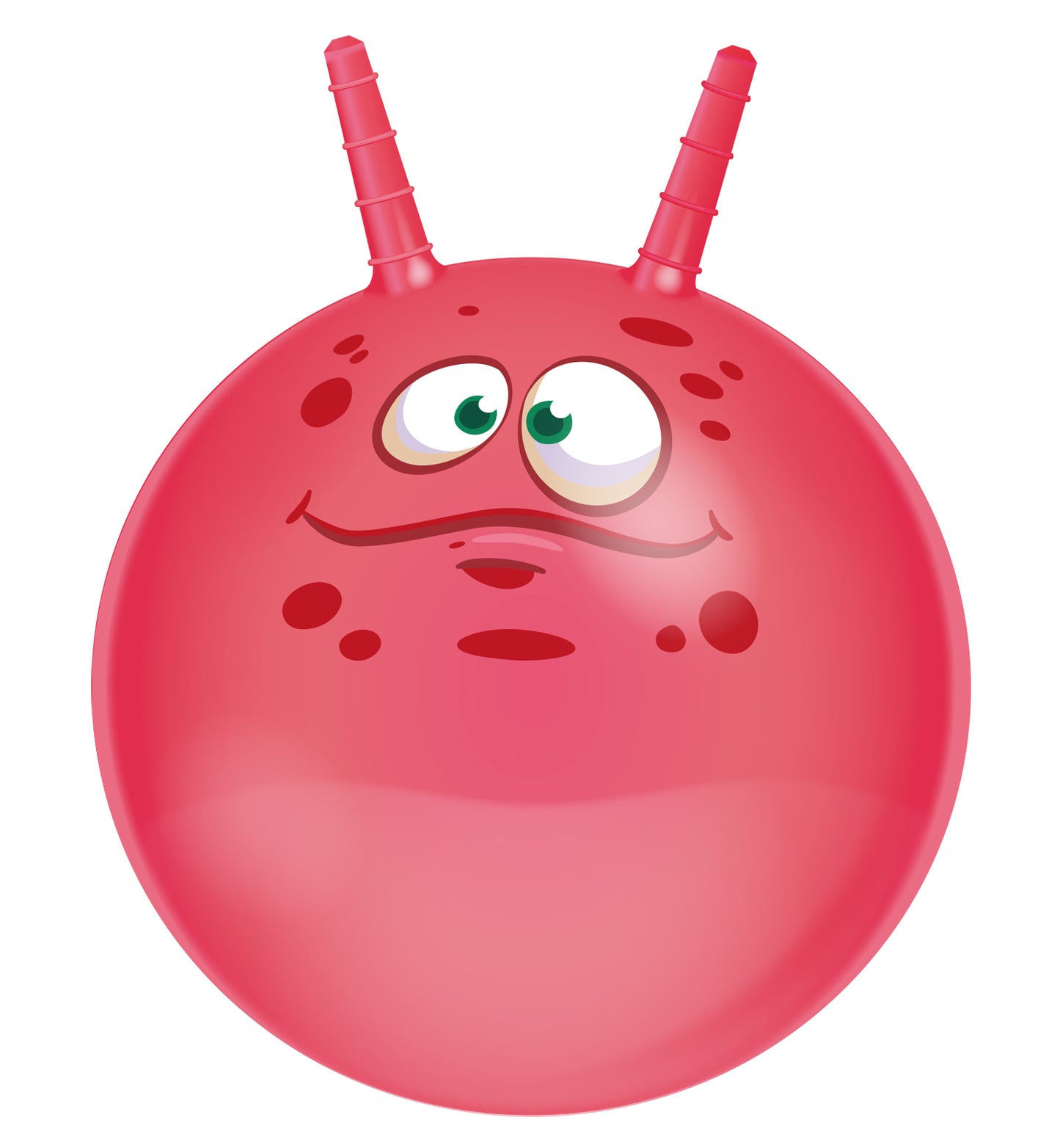 Hüpfball 45cm mit Monstergesicht von EDDY TOYS, verschiedene Farben