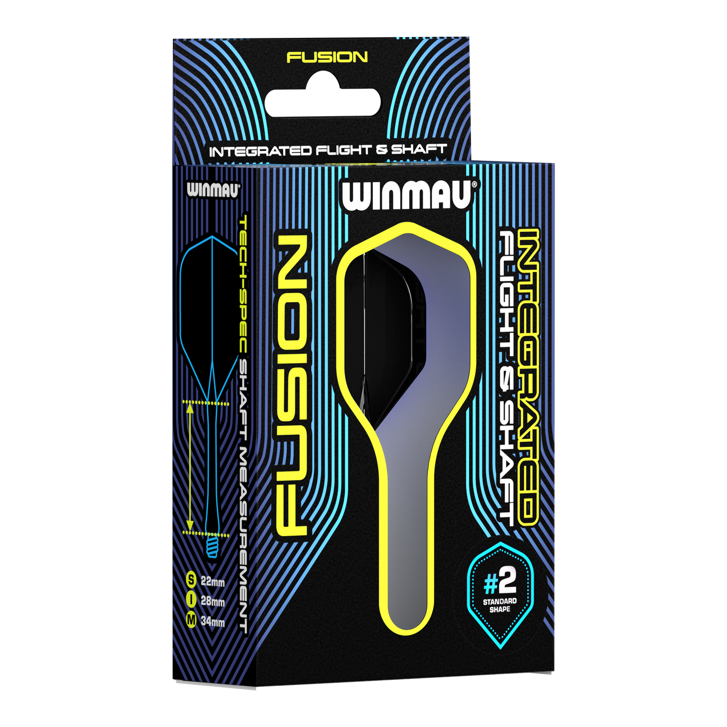 Winmau Fusion Flight Shaft System Standard Schwarz