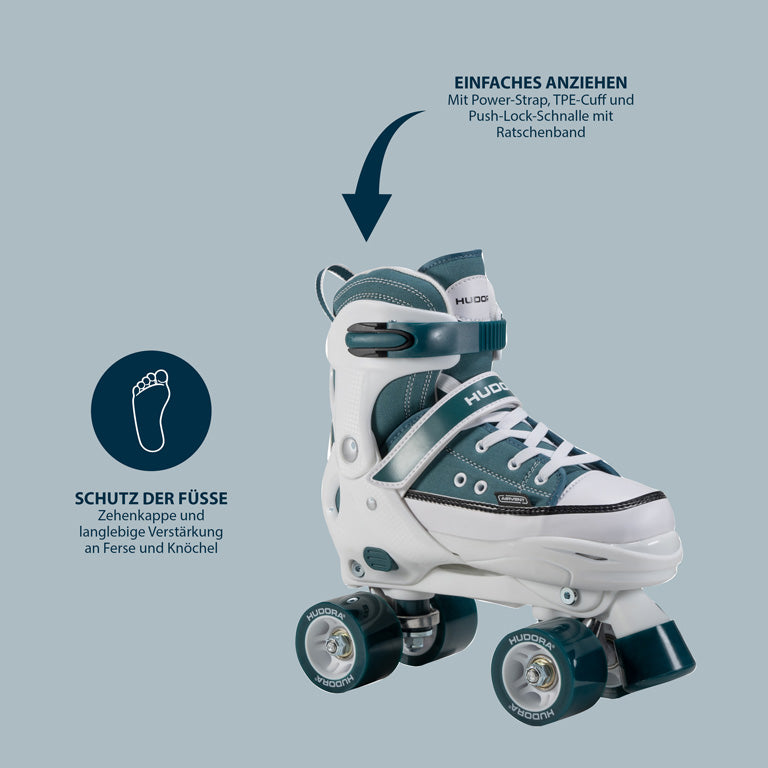HUDORA roller skate sneakers, midnight size. 28-39