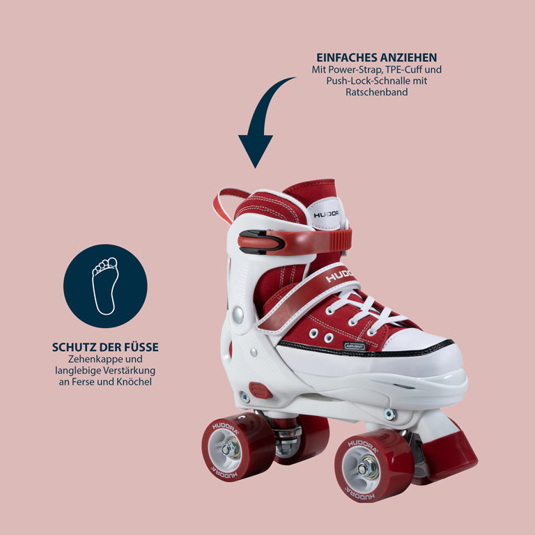 HUDORA roller skate sneakers, amber size. 28-39