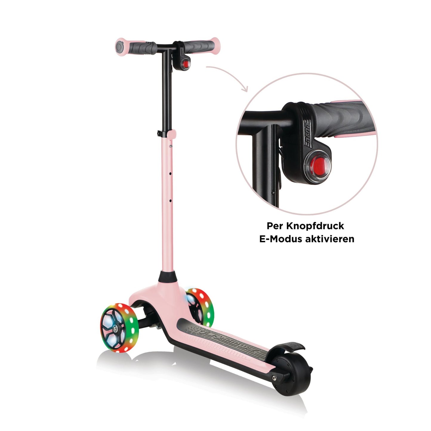 Globber E-Scooter - E-MOTION 4 PLUS mit Leuchtrollen - verschiedene Farben