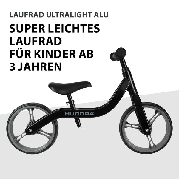 HUDORA balance bike Ultralight Alu, black