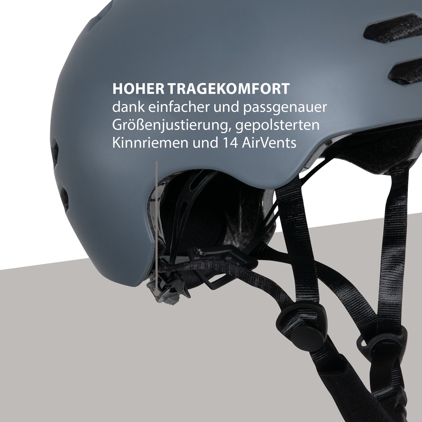 HUDORA Allround skater helmet, graphite 