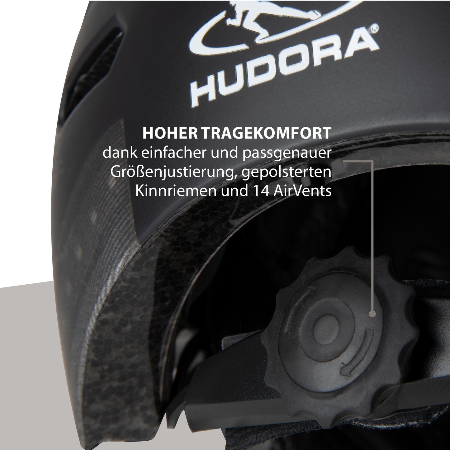 HUDORA skater helmet LED, black
