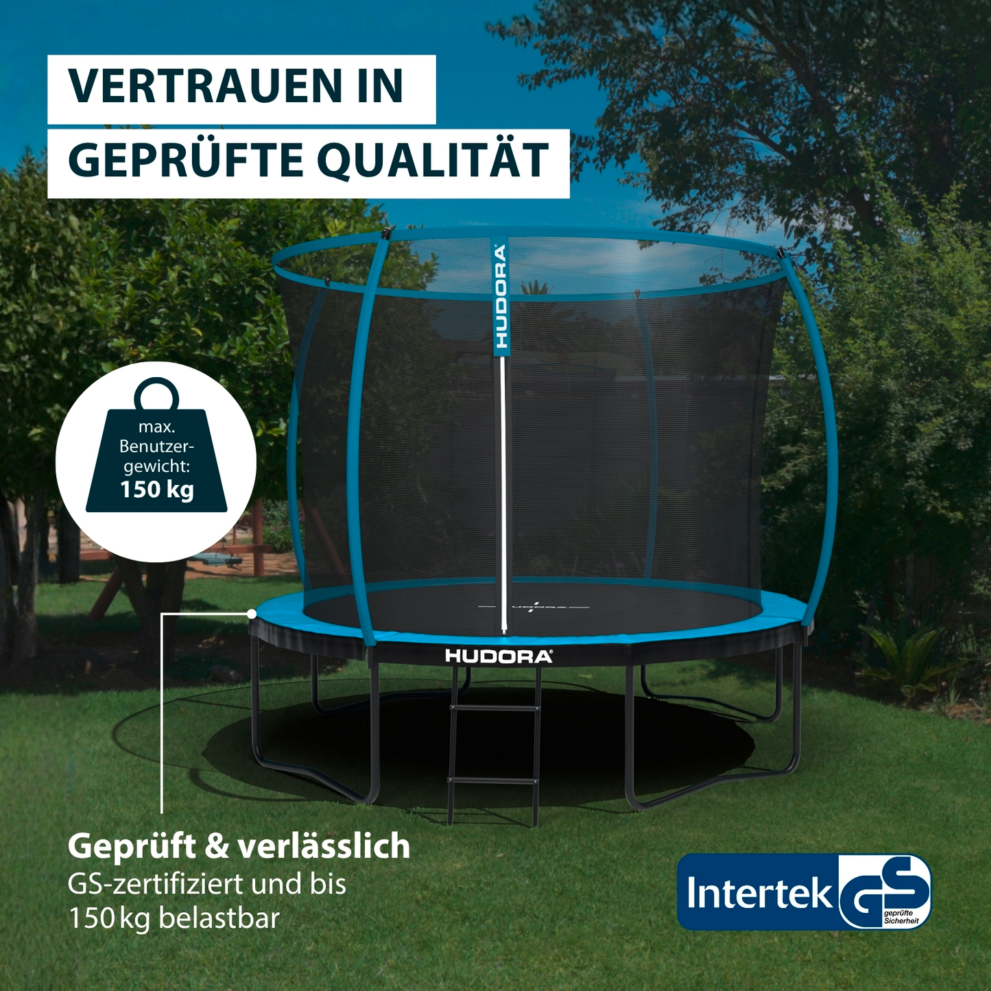 HUDORA Trampolin Up 300, blue - bis 150 kg (B-Ware