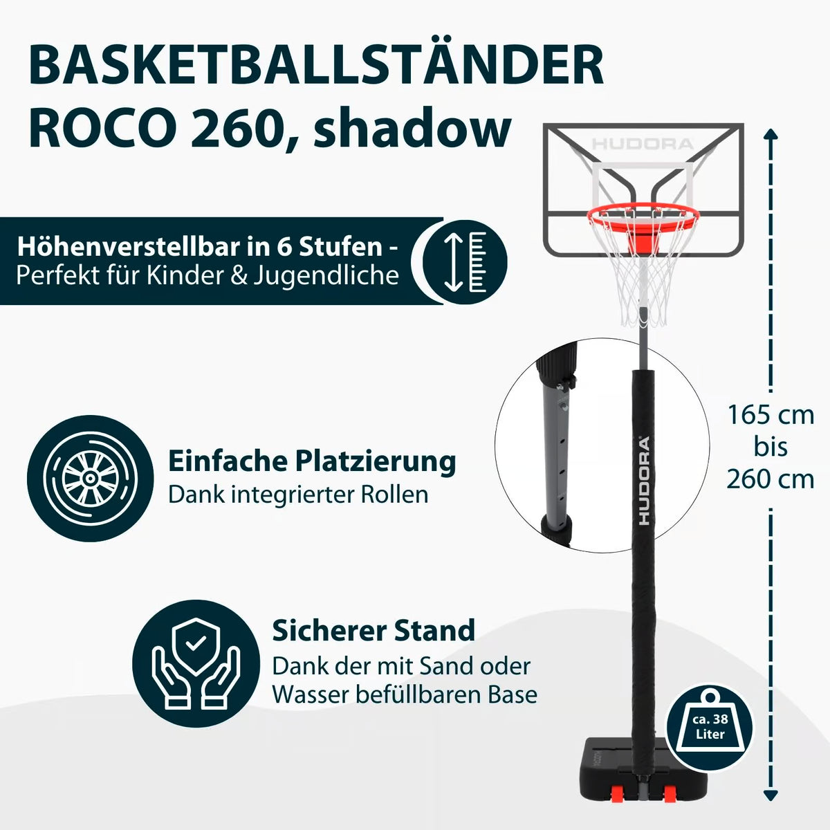 HUDORA Basketballständer RoCo 260 (B-Ware)