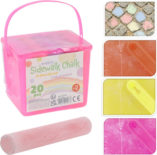 Straßenkreide 20 Stück, verschiedene Farben