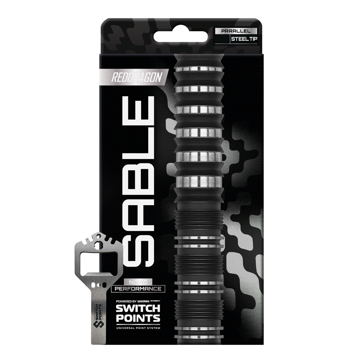 Red Dragon Sable Parallel Switch Point Steeldarts - 24g