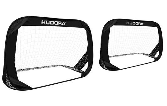Pop-up soccer goal, set of 2, black