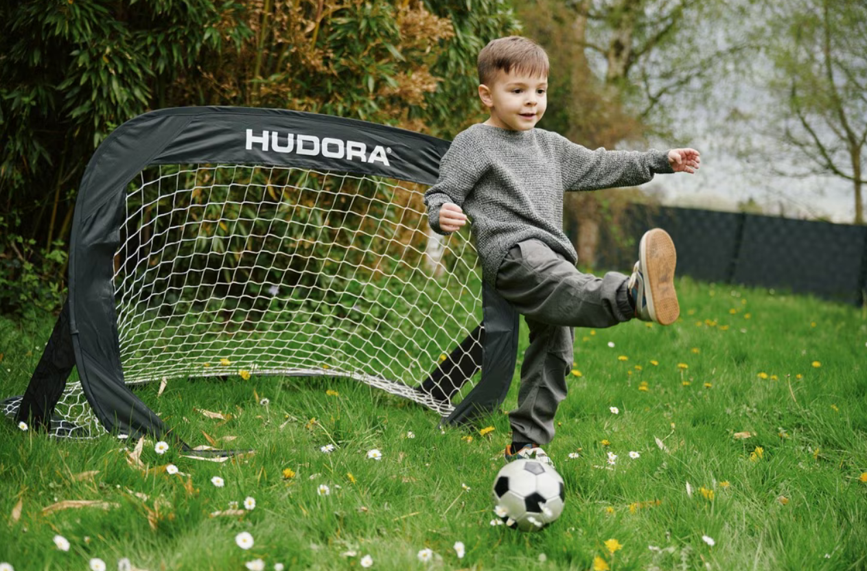 Pop-up soccer goal, set of 2, black