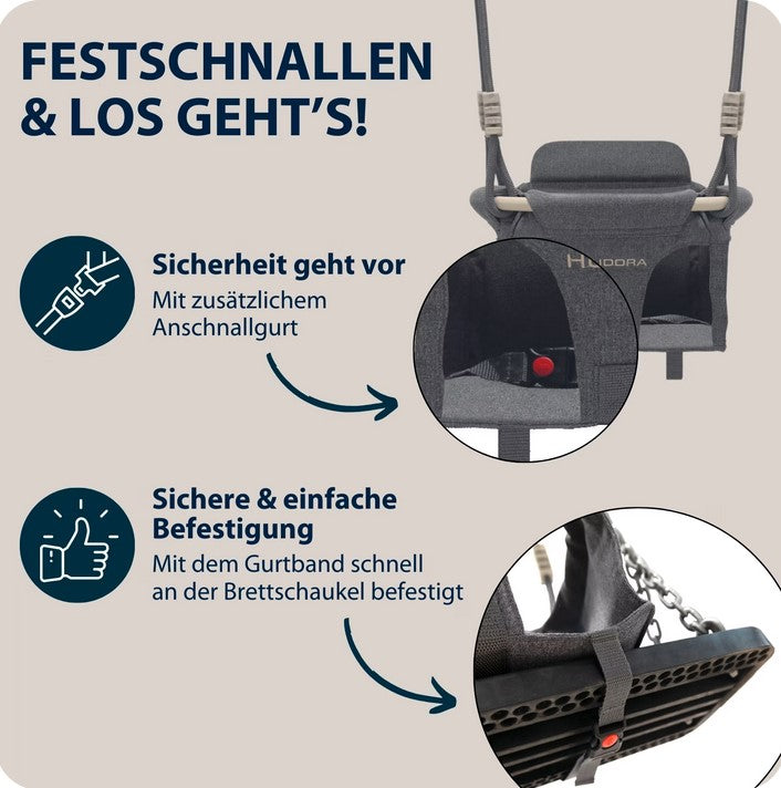 Toddler swing attachment, grey