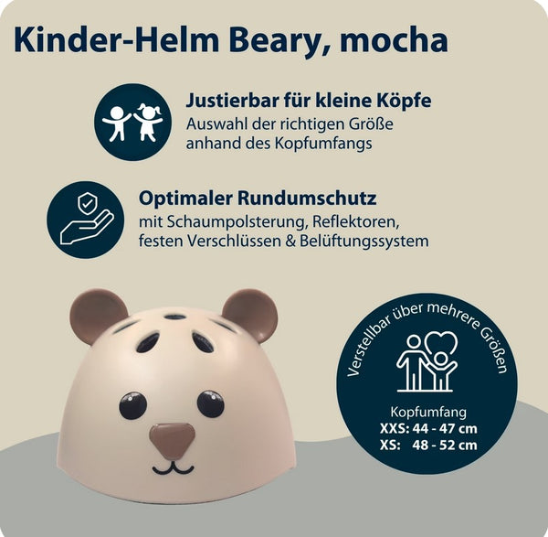 HUDORA Kinderhelm Beary, mocha