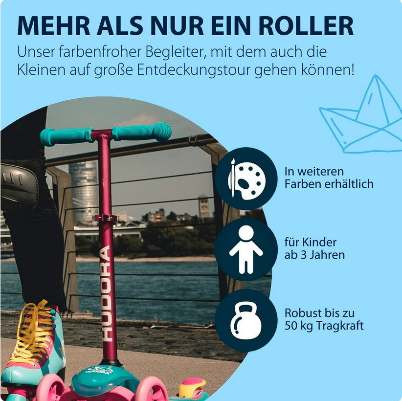 HUDORA Flitzkids 2.0 children's scooter, blue