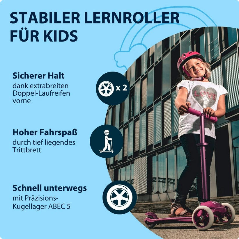 HUDORA Flitzkids 2.0 children's scooter, blue