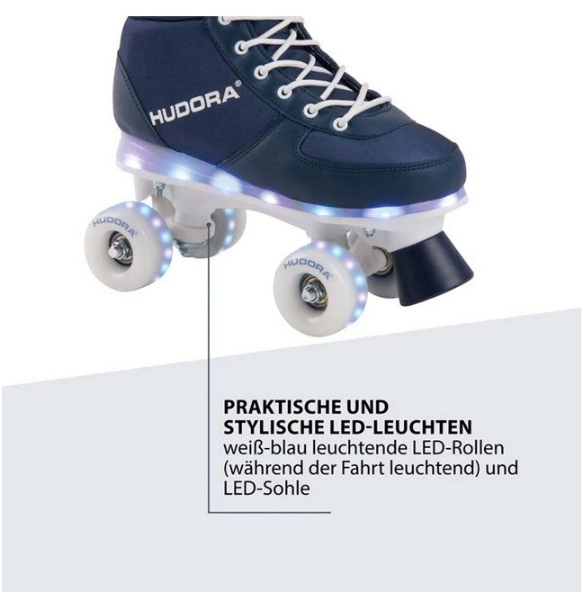 HUDORA Roller Skates Advanced, navy LED, size. 29-30 (B stock)