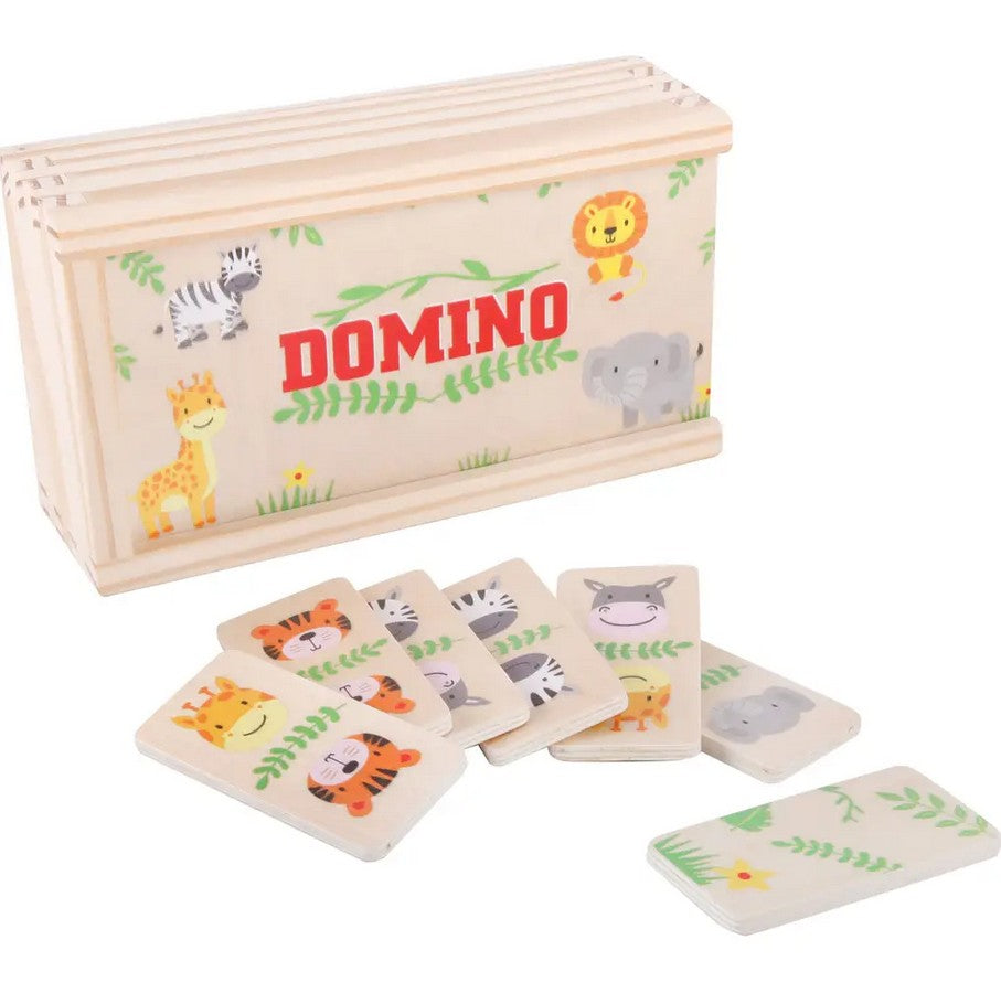 SpielMaus wooden domino with animal motifs, 28 pieces