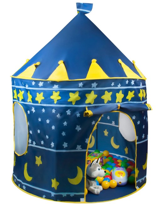 Spielzelt Prinzen - blaue Burg , 105 x 125 cm von Play Tent
