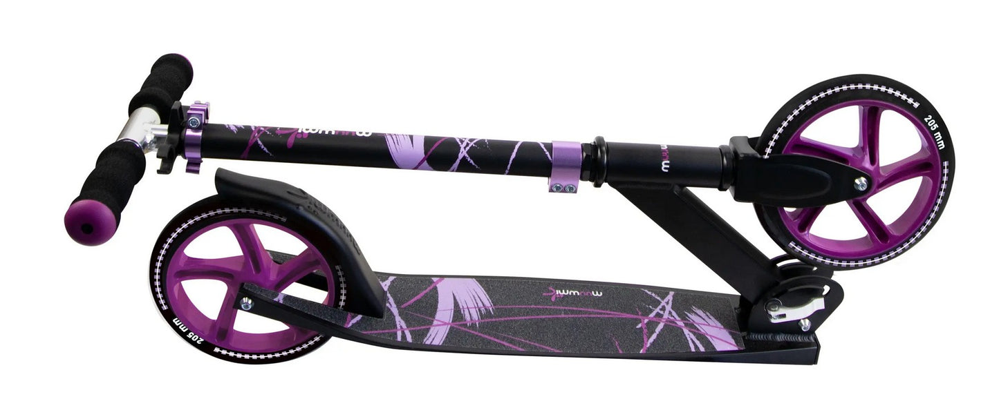 muuwmi Aluminium Scooter schwarz-lila 205 mm (B-Ware)