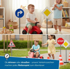 Verkehrszeichen für Kinder - 6 Straßenschilder - 75 cm hoch