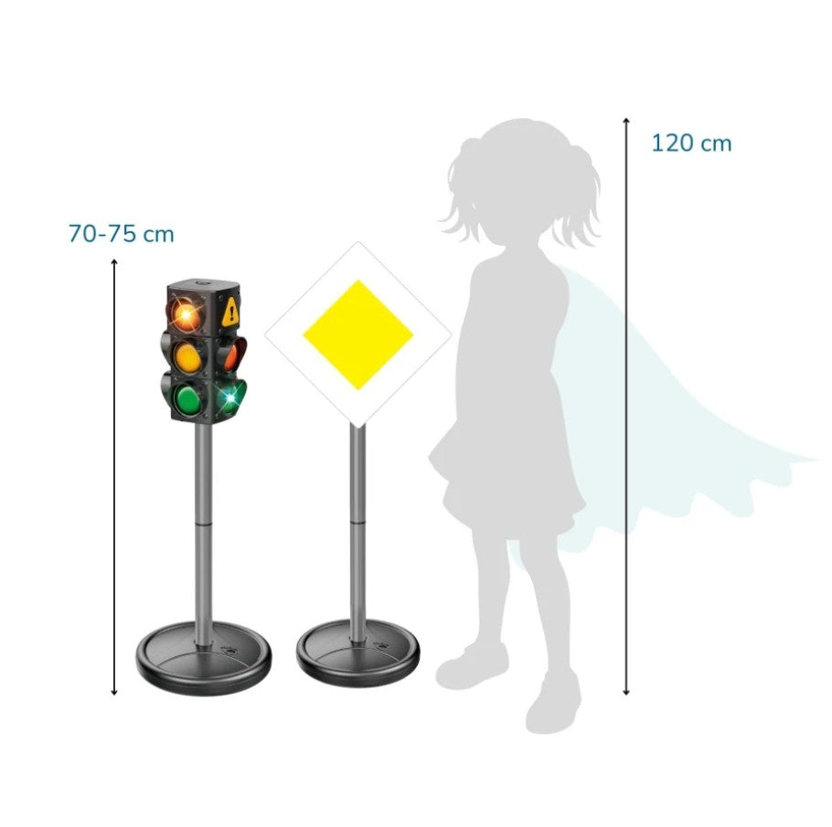 Verkehrszeichen für Kinder - XXL-Verkehrsset - 10 Straßenschilder - 75 cm hoch