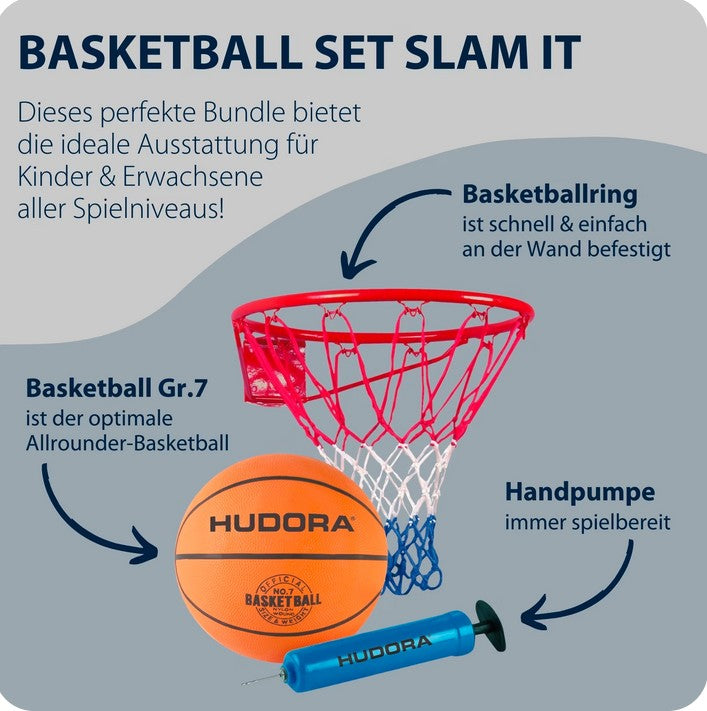 Ensemble de basket-ball HUDORA Slam It 