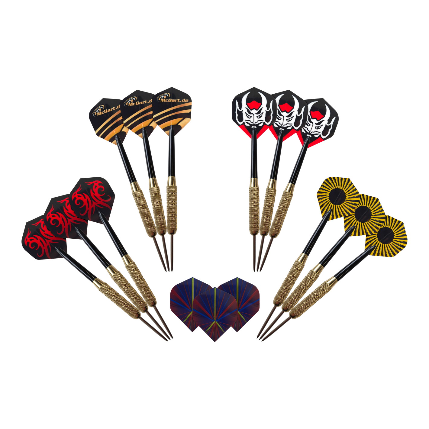 McDart Golden Star Steeldarts Set - 12 Darts, 18 Gramm