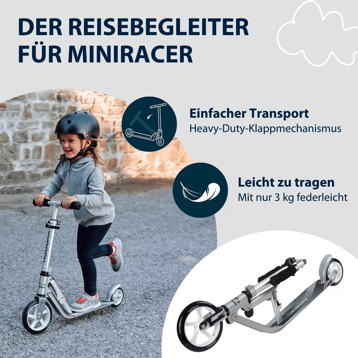 HUDORA Little BigWheel, Scooter silber "Exklusiv Edition"