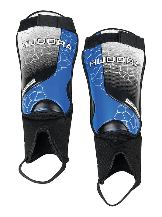 HUDORA shin guards with ankle protection, blue