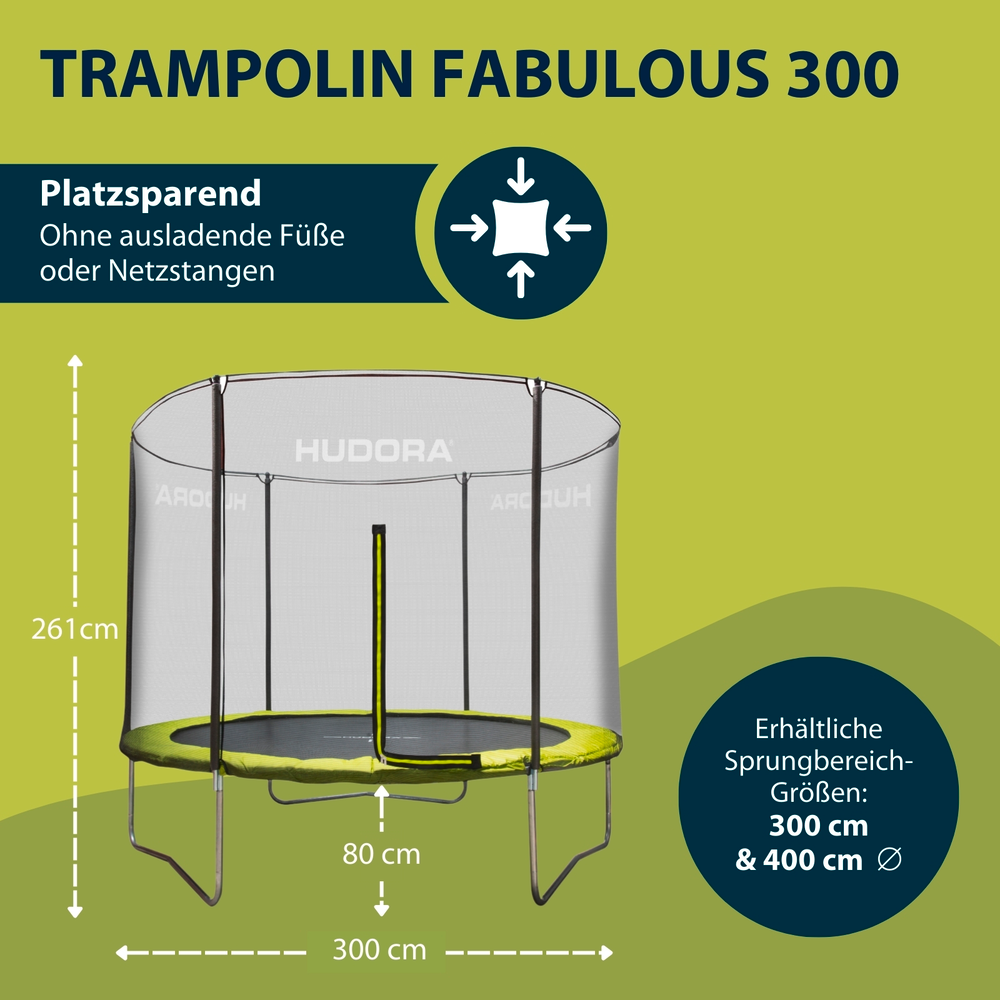 HUDORA Fabulous Trampolin 300V (B-Ware)