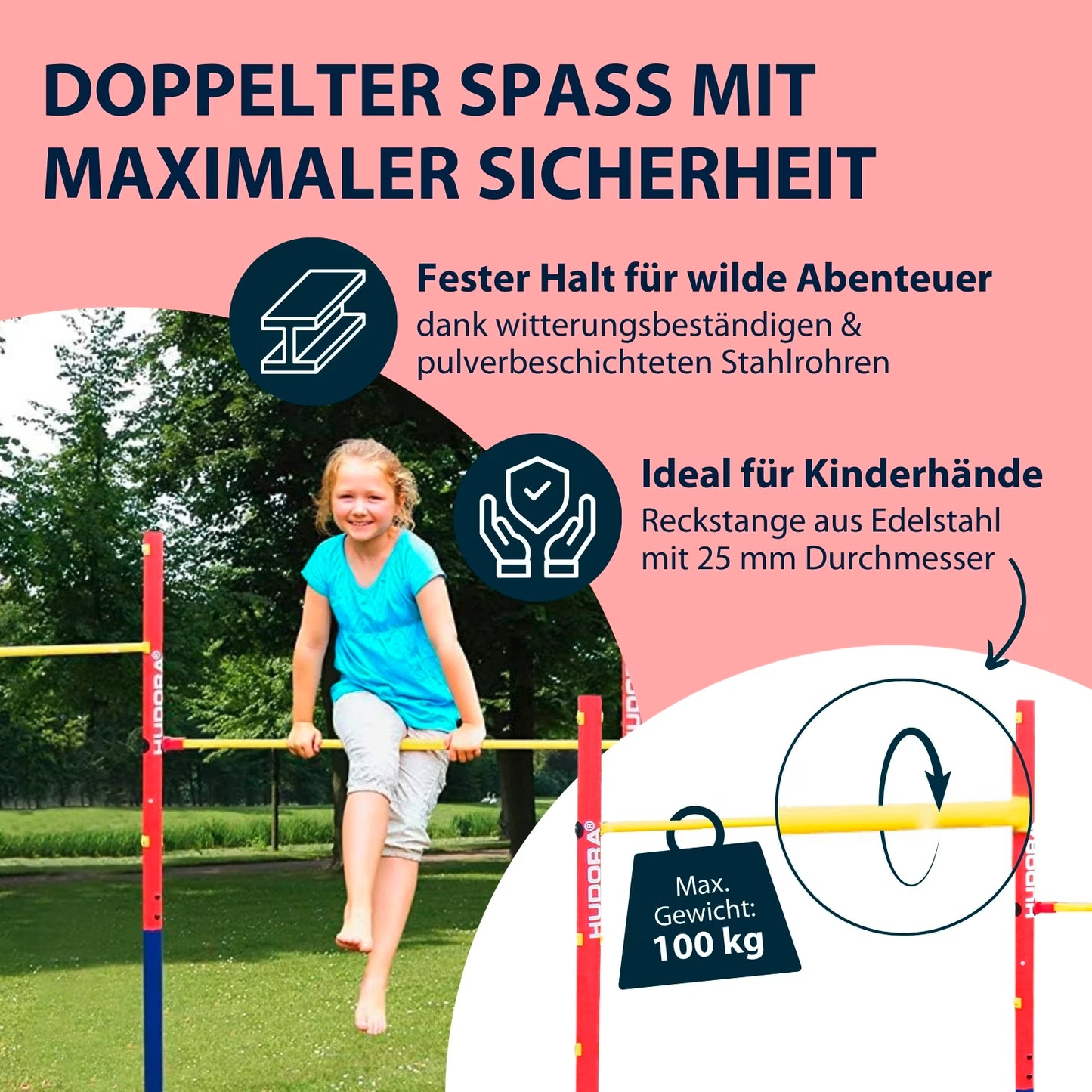 HUDORA double gymnastics bar Fabian 