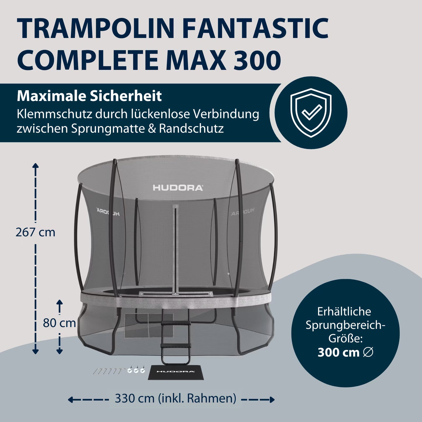 HUDORA Fantastic Complete Max 300 Trampolin (B-Ware)